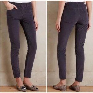 Anthropologie Pilcro and the Letterpress Serif Skinny Corduroy Pant Grey Size 26